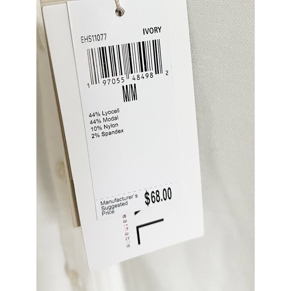 Elie Tahari ivory color silky button down shirt NWT - Picture 5 of 8